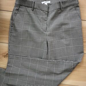LOFT size 12 Black & White Houndstooth/Tweed Pants